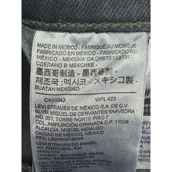 Levi's Women's Button Fly Wedgie Tapered Leg Blue Denim Jeans - Size 25 (27x29) - Picture 6 of 8